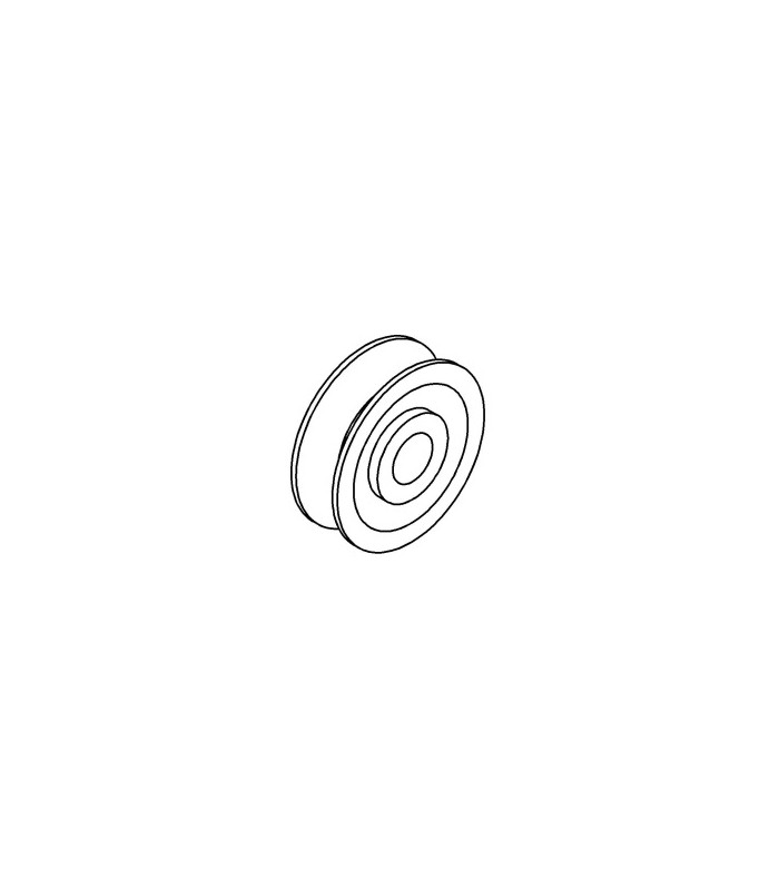 pulley no boss ø12mm red