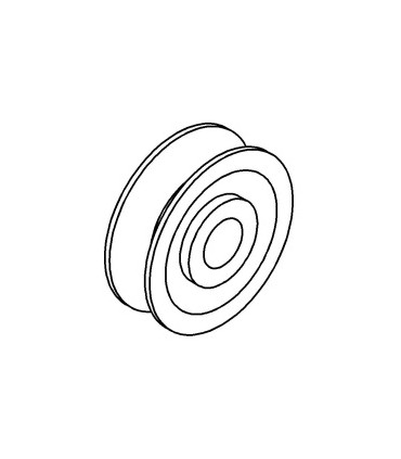 pulley no boss ø12mm red