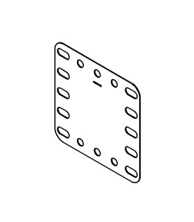 Transparent plastic plate 5 x 5 holes