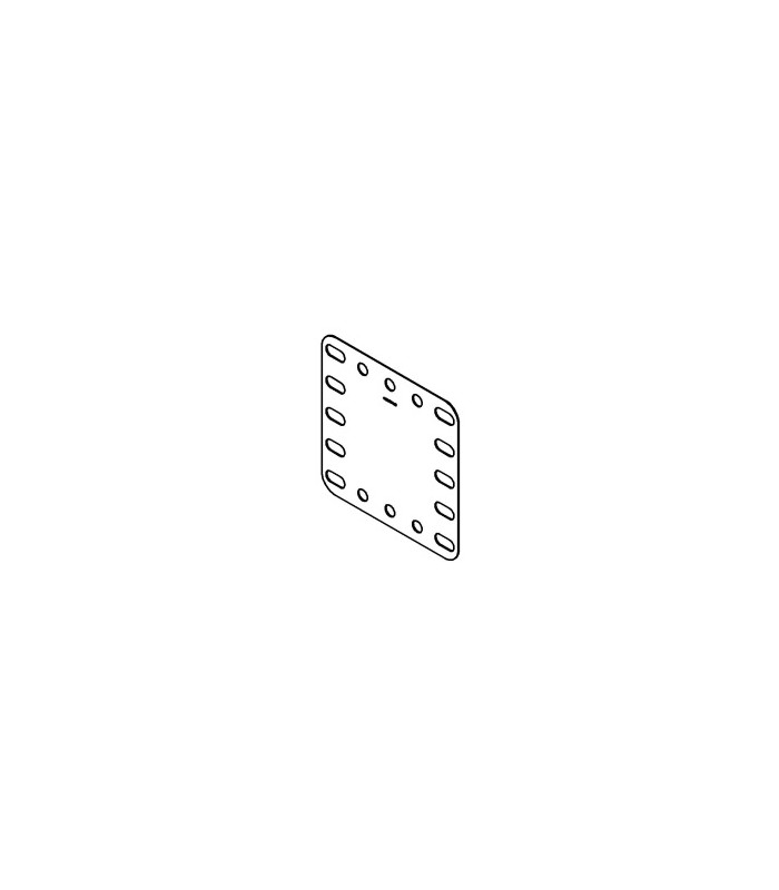 Plaque flexi 5 x 5 trous plastique transparent