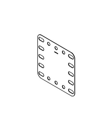 Plaque flexi 5 x 5 trous plastique transparent
