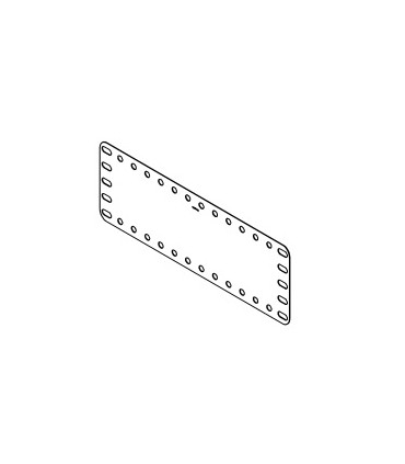 Plaque bande (flexible) métal 5x17 trous jaune