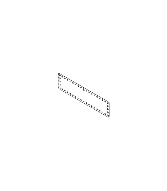 Plaque Bande 5 x 19 trous blanc brillant flex