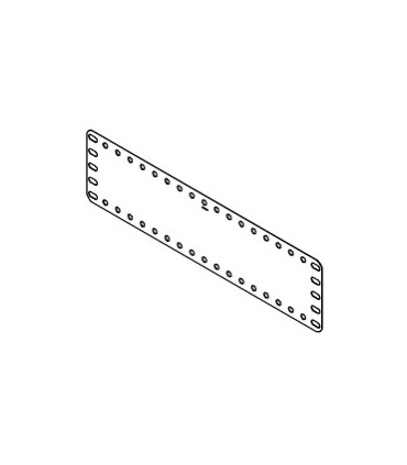 Plaque Bande 5 x 19 trous blanc brillant flex
