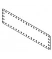 Plaque Bande 5 x 19 trous blanc brillant flex