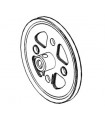 Pulley ø50 mm crimped hub blue