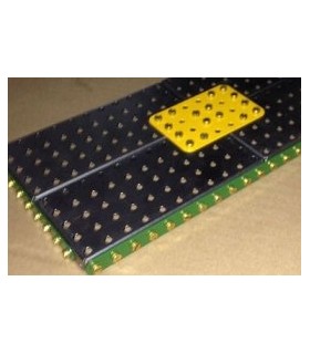 Flanged Plate 11x5 holes modified blue/red