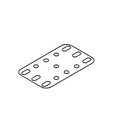 Flexible plastic plate 3x5 h (40x60mm) black