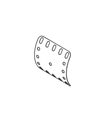 Curved plate r  43 mm red