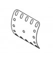 Curved plate r  43 mm red