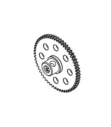 Plastic gear wheel 57 th yellow