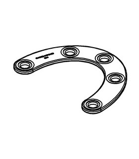 Mj special curved strip 4 holes blue