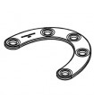 Mj special curved strip 4 holes blue