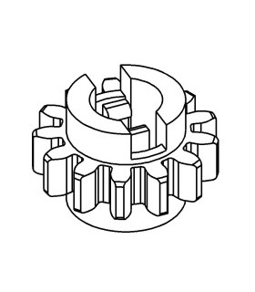 Mj Pignon 13 dents gris alu