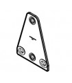 Mj trapezoidal flexible plate 3 x 1 south sea blue
