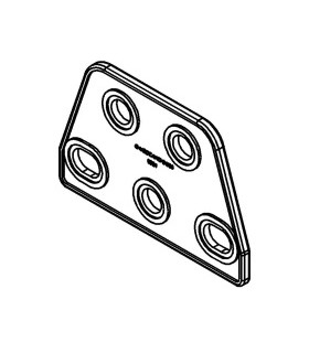 Mj trapezoidal flexible plate 3 x 2 black