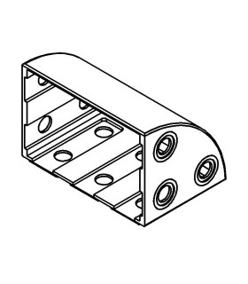 Mj large curved block 6x3 green