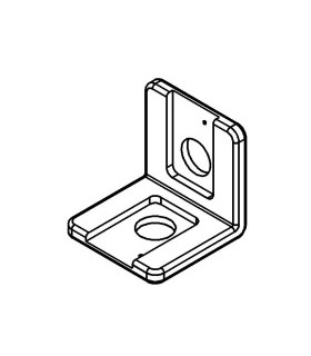 Mj right angle bracket 1x1 purple