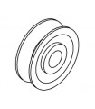 Pulley no boss ø 12 mm white