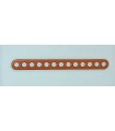 Bande étroite double perforations 13 trous orange