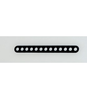 Narrow band double perforations 13 holes black