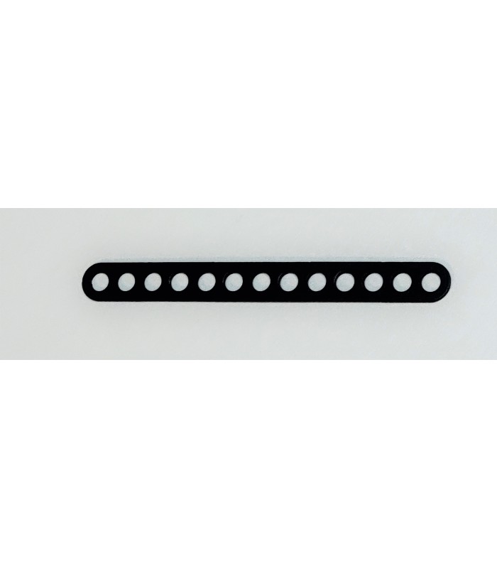 Narrow band double perforations 13 holes black