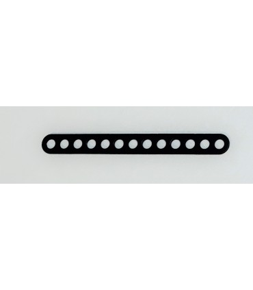 Narrow band double perforations 13 holes black
