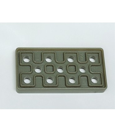Plaque épaisse en plastique de 4 x 2 trous gris