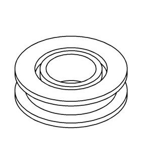 Mj small pulley ø 22 mm pale grey