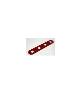 Bande etroite 4 trous rouge