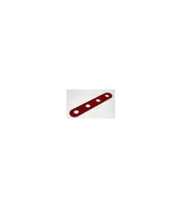 Bande etroite 4 trous rouge