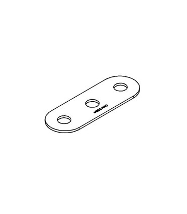 Strip 3 holes metal red (set of 5)