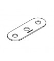 Strip 3 holes metal red (set of 5)