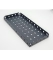 Plaque a rebords 11x5 tr (140x60 mm) gris  (lot de 5)