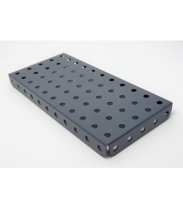 Plaque a rebords 11x5 tr (140x60 mm) gris  (lot de 5)
