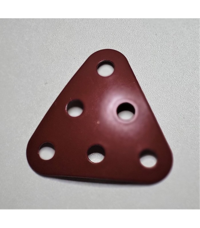 Plaque triangulaire 3x3 cintrée rouge métal Plaque triangulaire 3x3 cintrée rouge métal