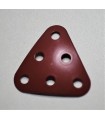 Triangular curved plate 3x3 red metal