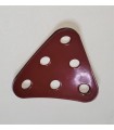 Triangular curved plate 3x3 red metal (pack of 5)