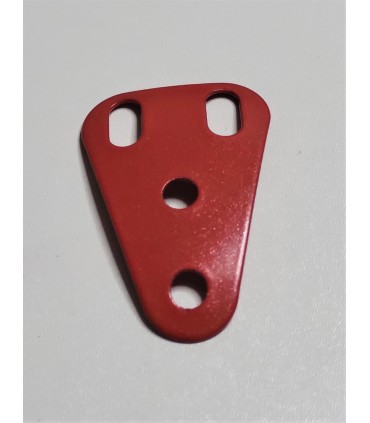 Plaque triang isocele 38x25 rouge met adv