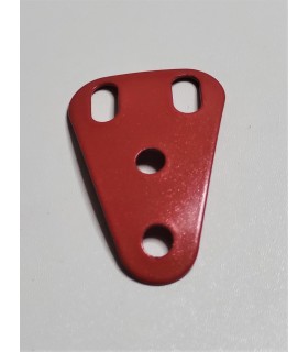 Plaque triang isocele 38x25 rouge met adv (lot de 10)