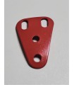 Triang.curved plate 38x25 red metal adv (lot of 10)