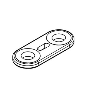 Mj flat strip 2 holes yellow