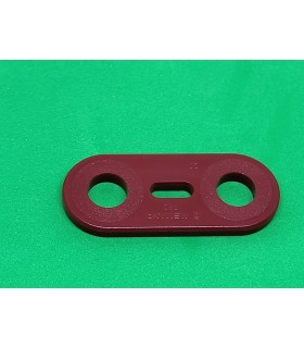 Mj flat strip 2 holes dark red
