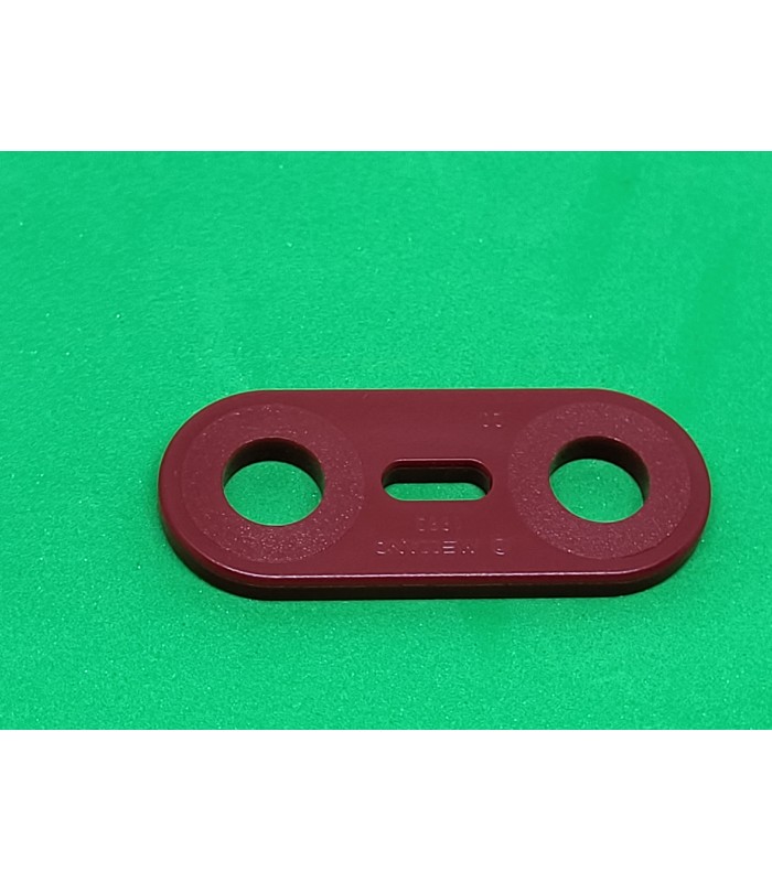 Mj flat strip 2 holes dark red
