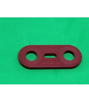 Mj flat strip 2 holes dark red