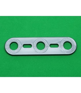 Mj flat strip 3 holes aluminum gray