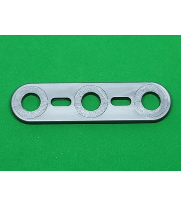 Mj flat strip 3 holes aluminum gray