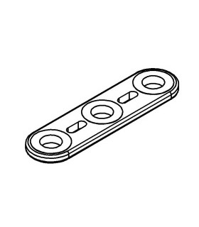 Mj flat strip 3 holes aluminum gray