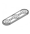 Mj flat strip 3 holes aluminum gray