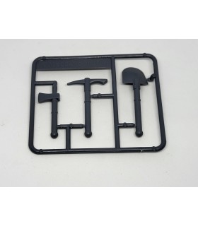 Mj outils en grappe gris (hache, pioche, pelle)